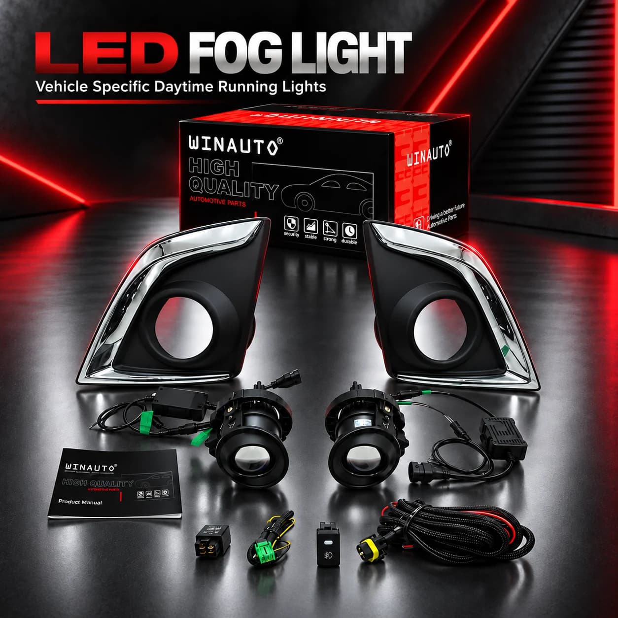 isuzu d max 2016 2017 2018 led fog light banner