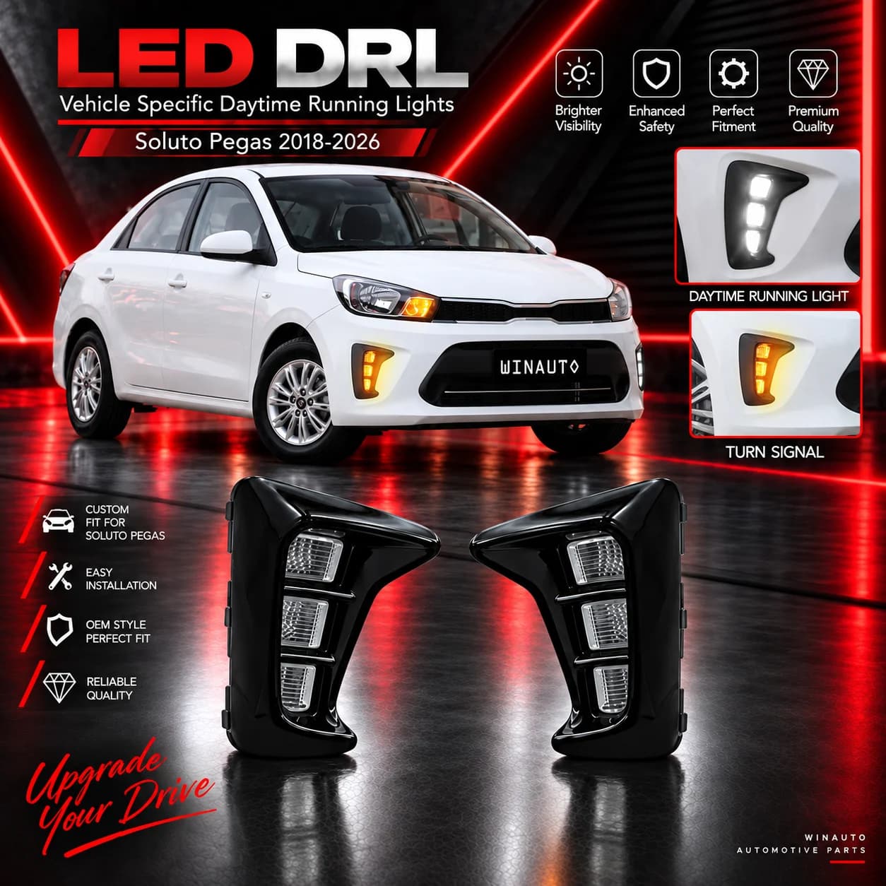 winauto kia soluto pegas led drl upgrade your drive poster