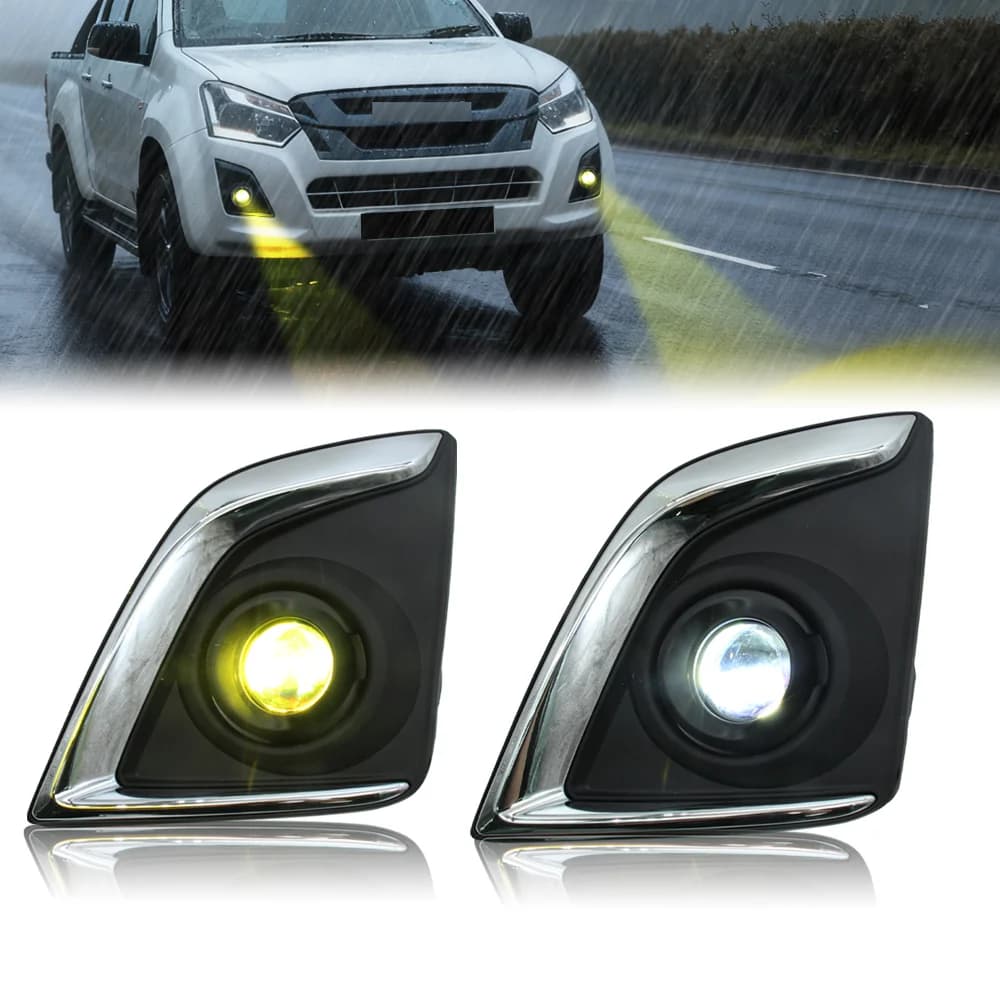 isuzu d max 2016 2017 2018 yellow and white fog lights