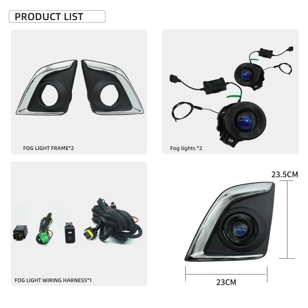isuzu d max 2016 2017 2018 fog light product list