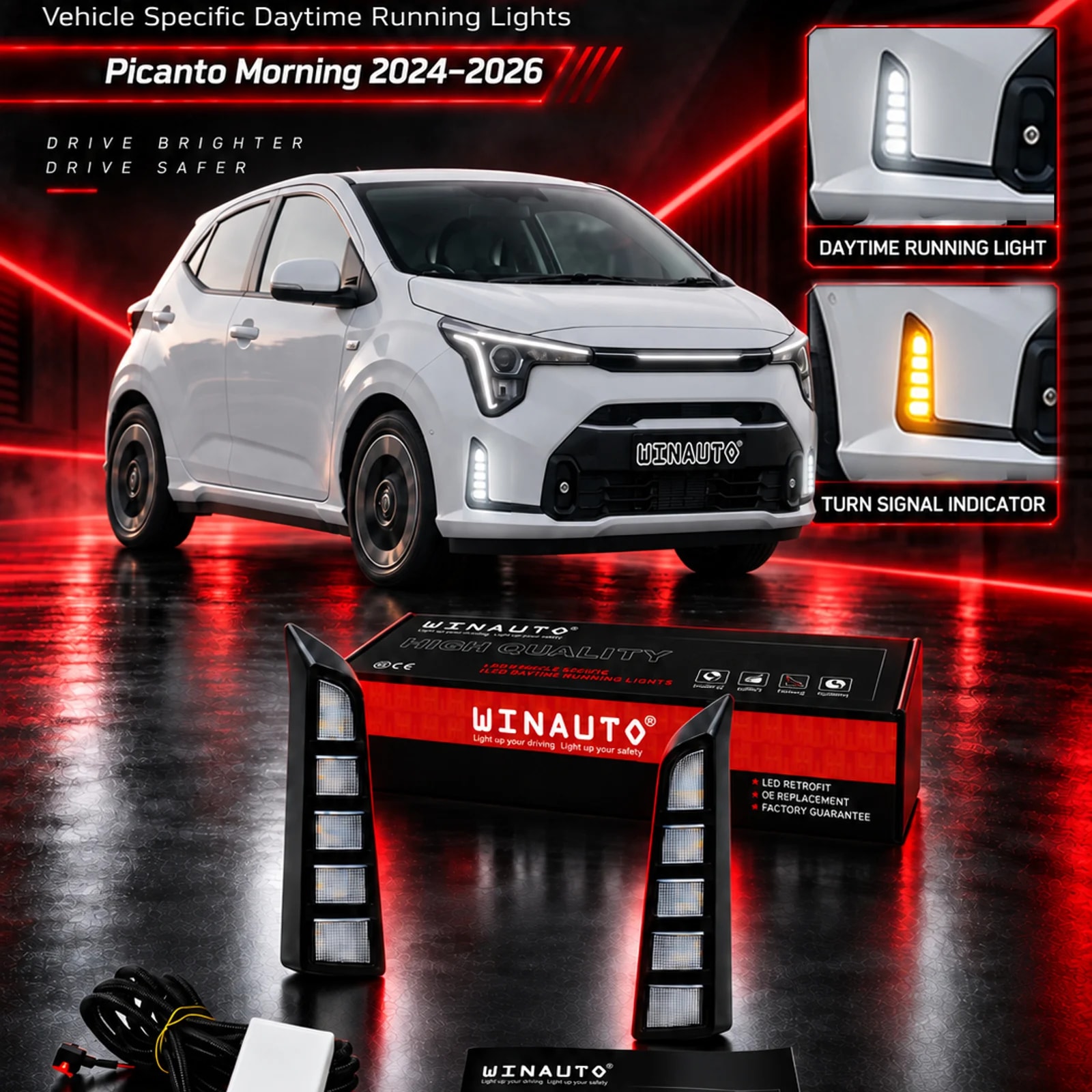 kia picanto morning 2024 2026 drl manufacturer