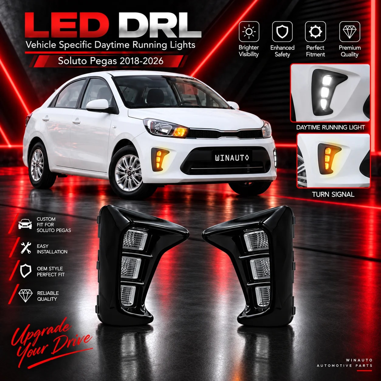 winauto kia soluto pegas led drl upgrade your drive poster