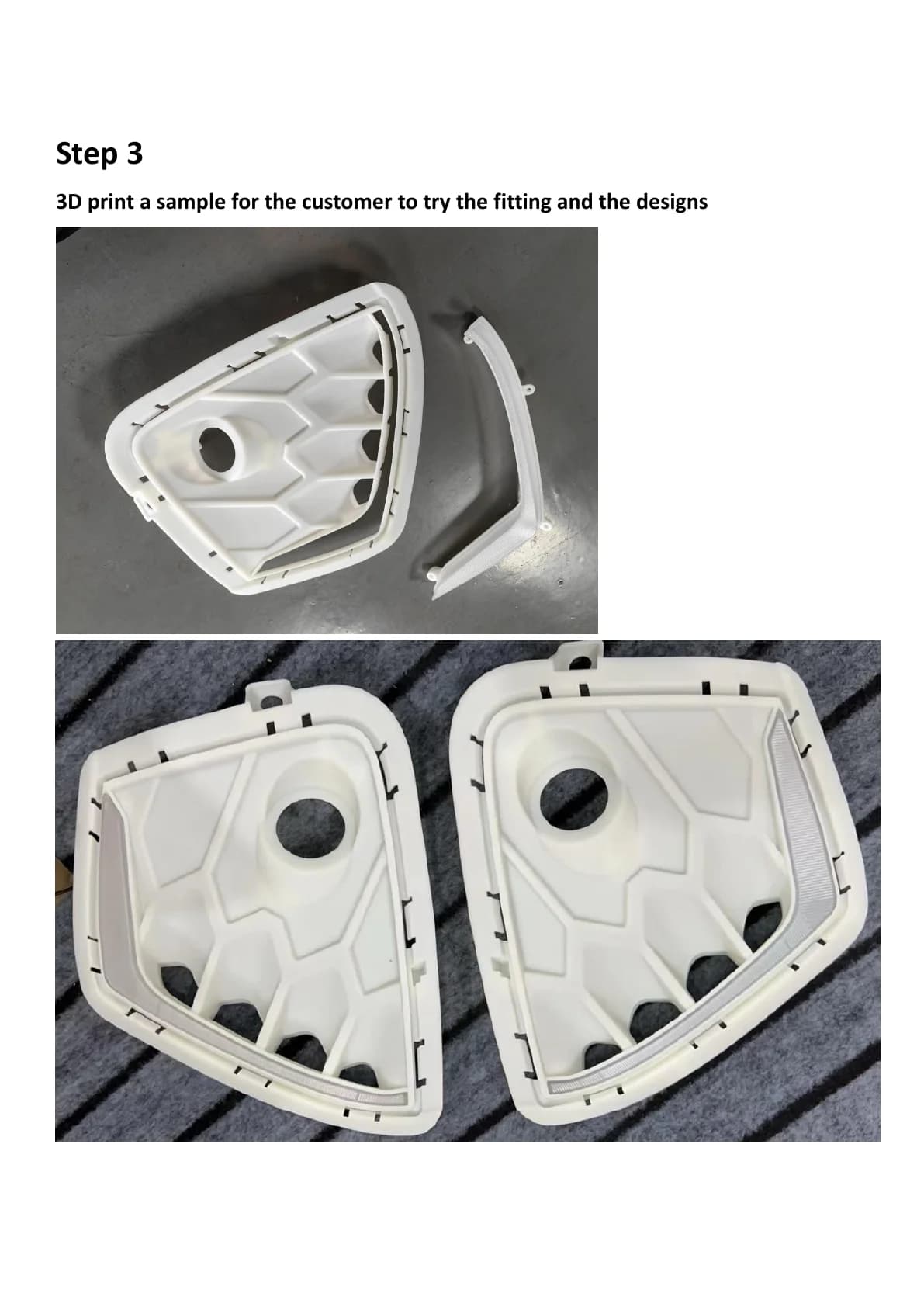 Machining the production mold after the 3D sample and fitment are approved