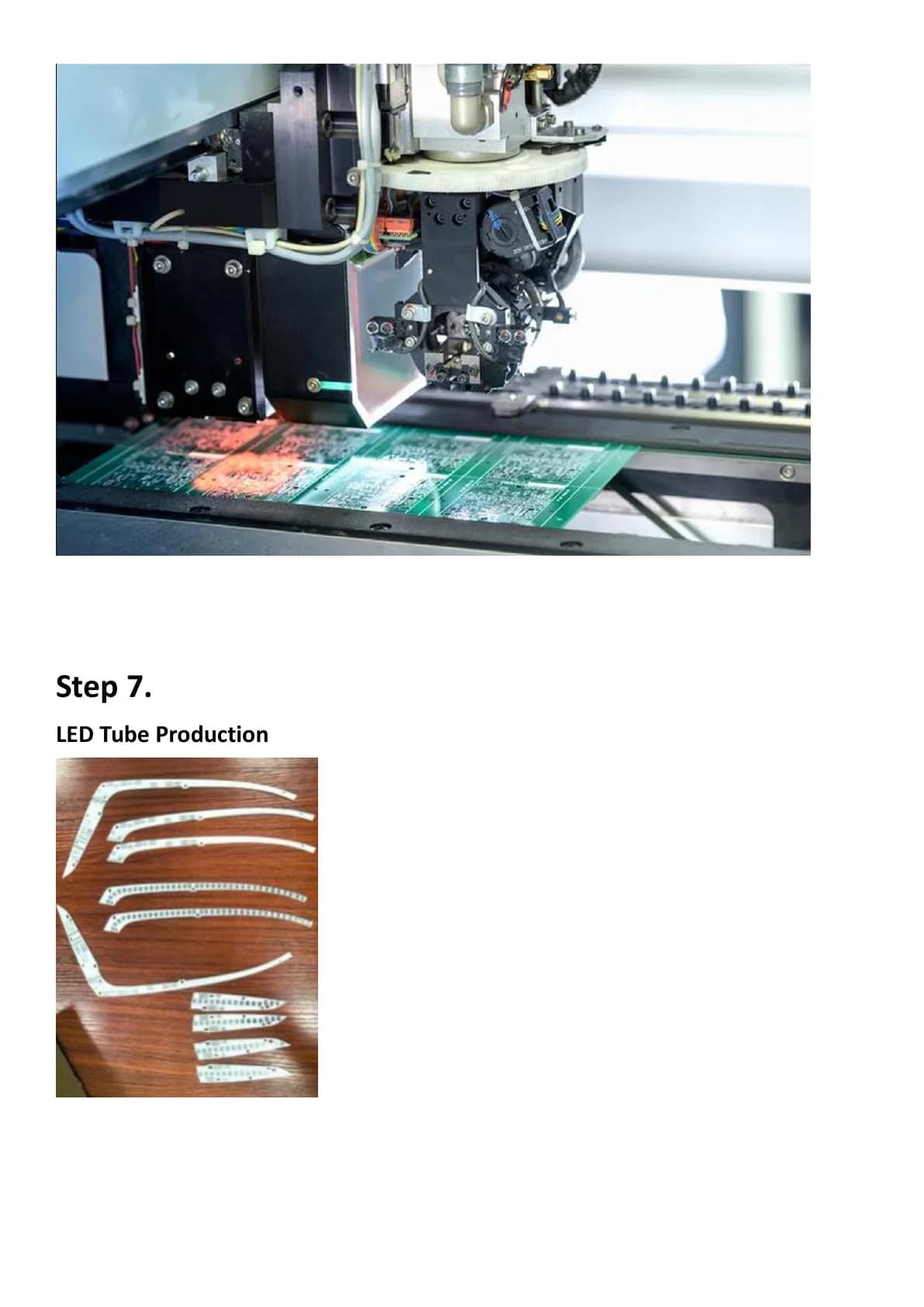 Assembly line work integrating LED modules with molded automotive lighting parts